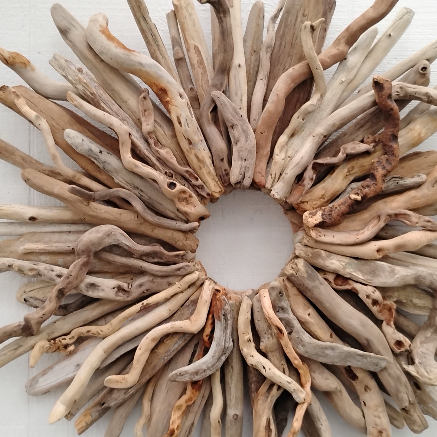 Large Driftwood Wreath Oregon Driftwood Art Rustic Mantel Decor (28 inches)