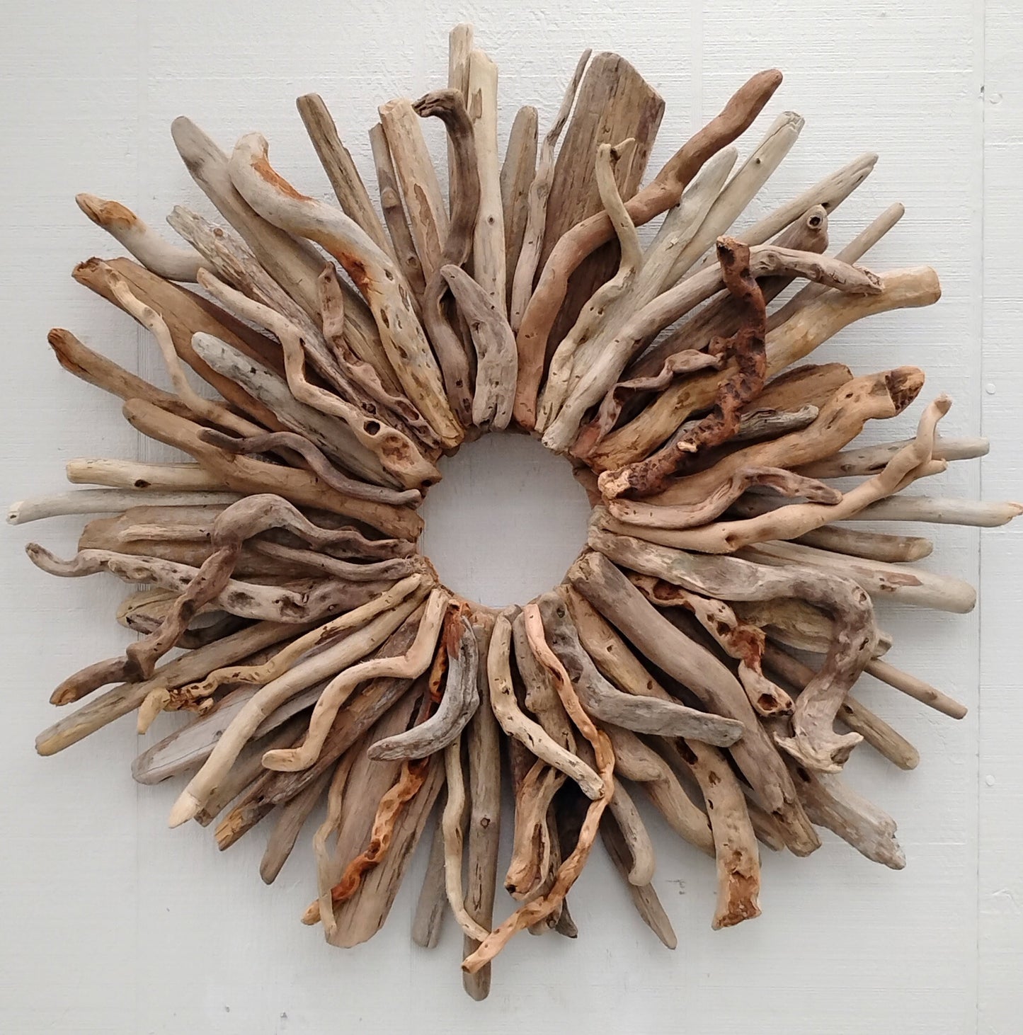 Large Driftwood Wreath Oregon Driftwood Art Rustic Mantel Decor (28 inches)