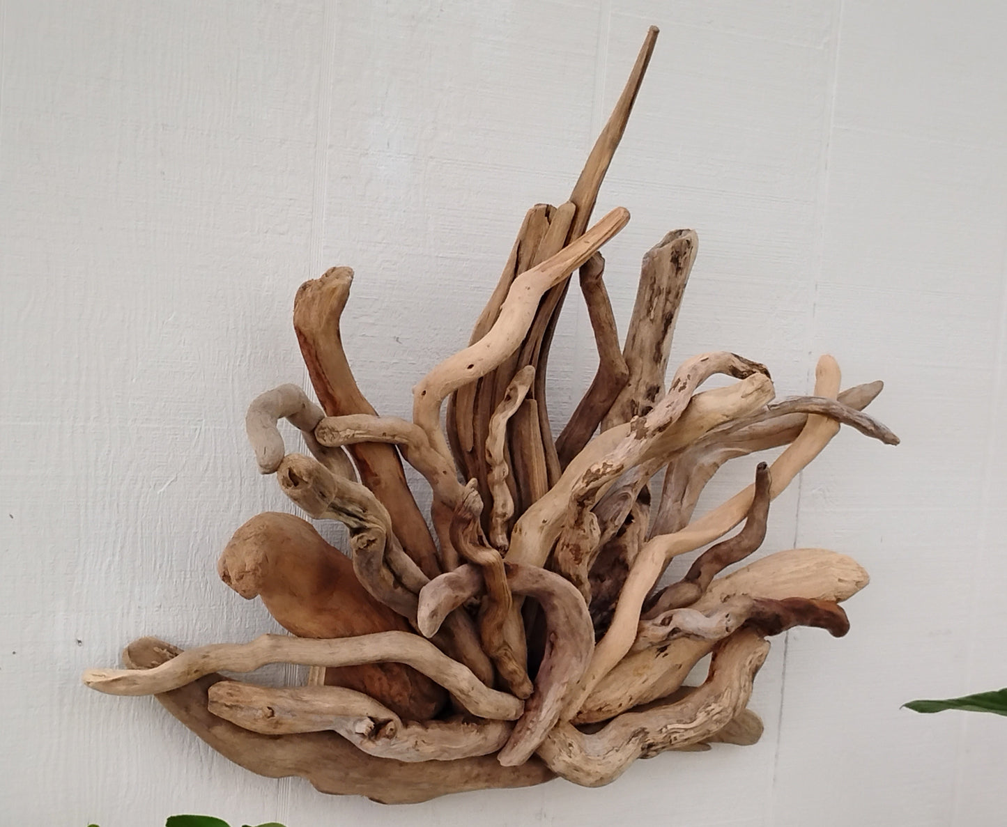 Rustic Driftwood Art Mantel Sculpture