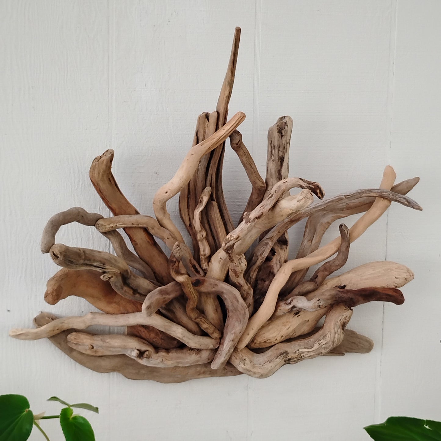Rustic Driftwood Art Mantel Sculpture