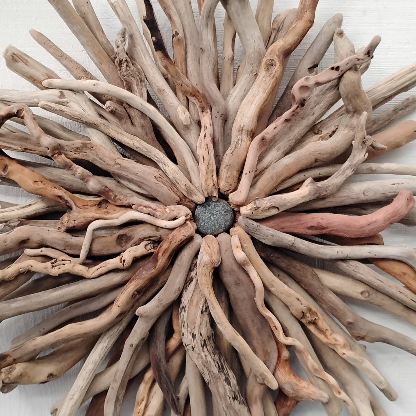 Driftwood Starburst Sculpture Natural Rustic Wood Wall Decor