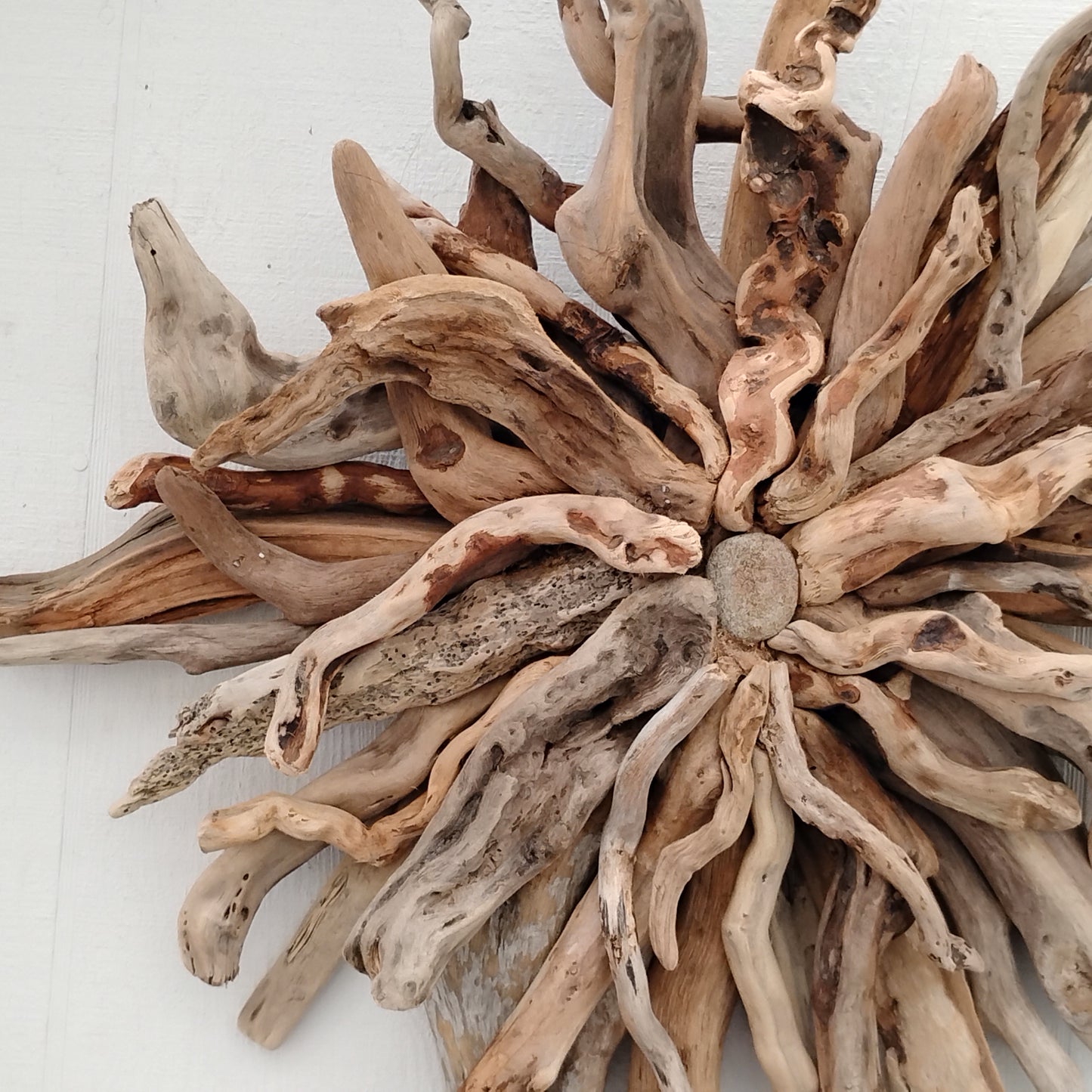 Driftwood Art Sunburst Rustic Wall Hanging