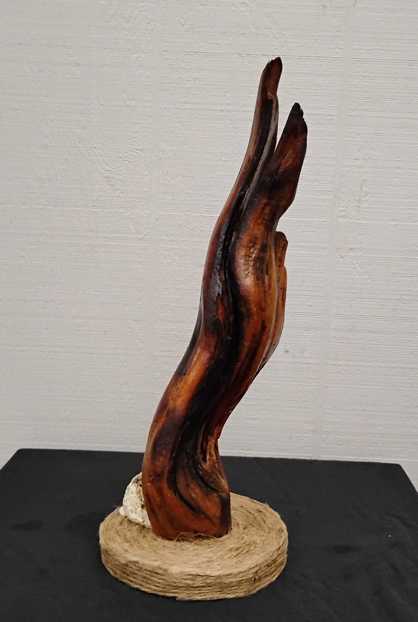 Small Mantel Sculpture Handmade With Driftwood And Beach Shells