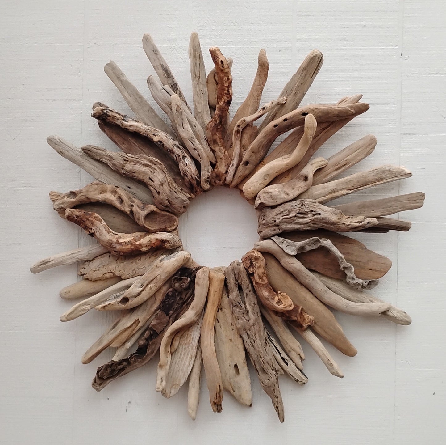 Large 30" Driftwood Wreath Modern Driftwood Mantel Decor