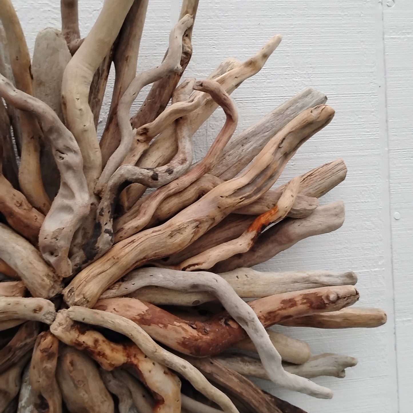 Driftwood Art Starburst Round Sculpture Rustic Room Wall Art