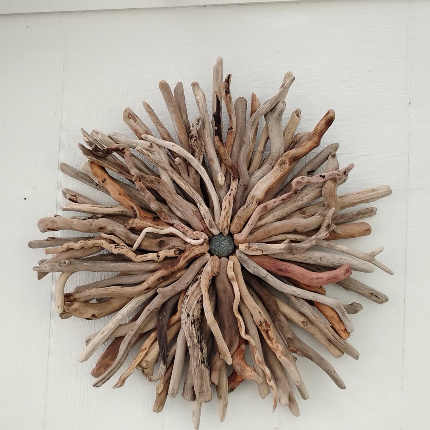 Driftwood Starburst Sculpture Natural Rustic Wood Wall Decor