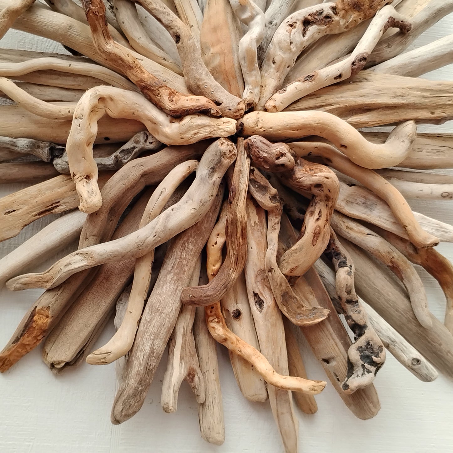 Driftwood Wall Art Round Sunburst Sculpture
