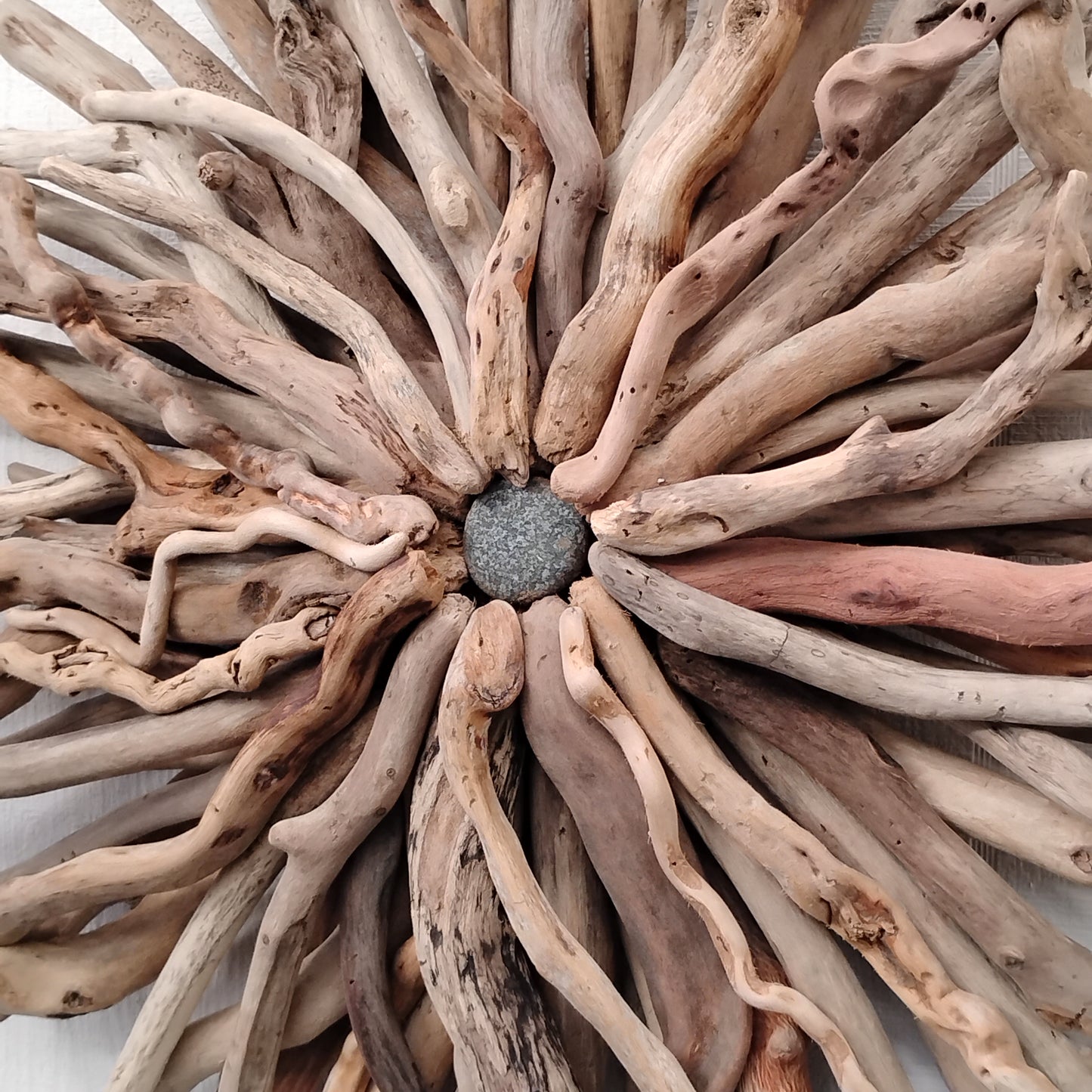 Driftwood Starburst Sculpture Natural Rustic Wood Wall Decor