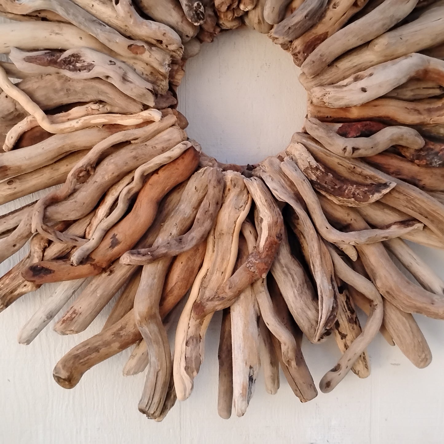 Large 30" Driftwood Wreath Modern Driftwood Mantel Decor
