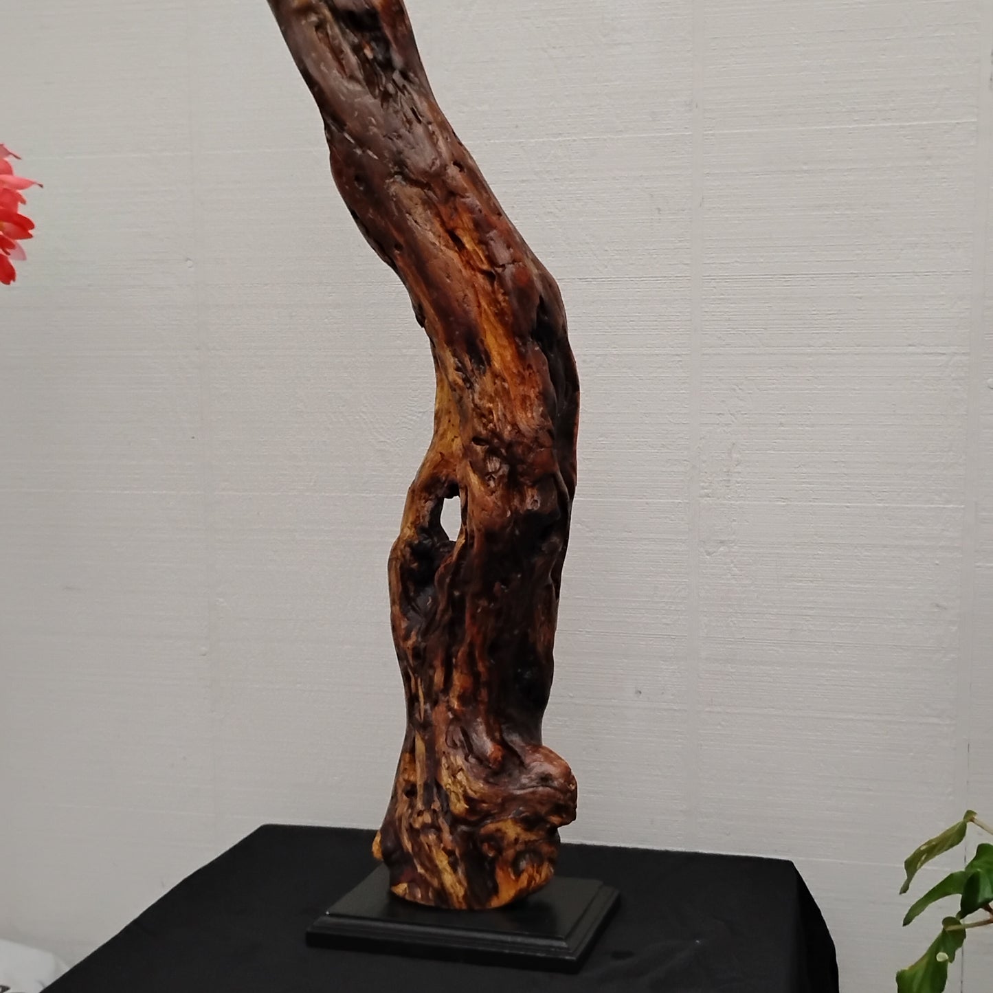 Driftwood Floor Sculpture Dark Wood Room Decor Statement Piece