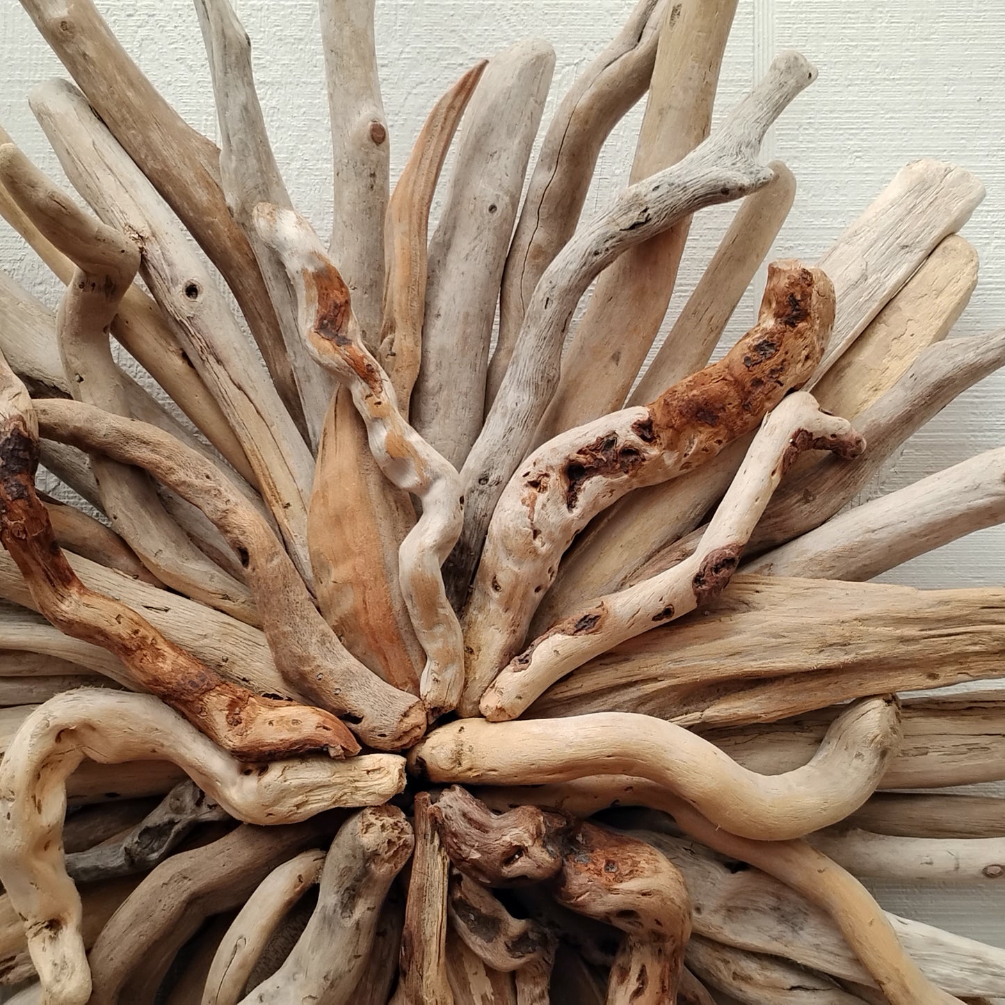 Driftwood Wall Art Round Sunburst Sculpture