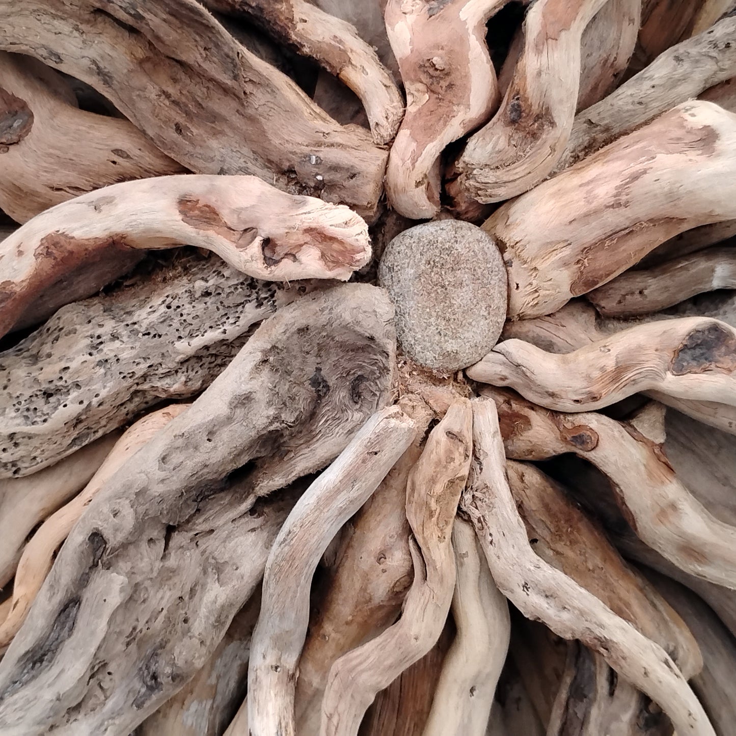 Driftwood Art Sunburst Rustic Wall Hanging