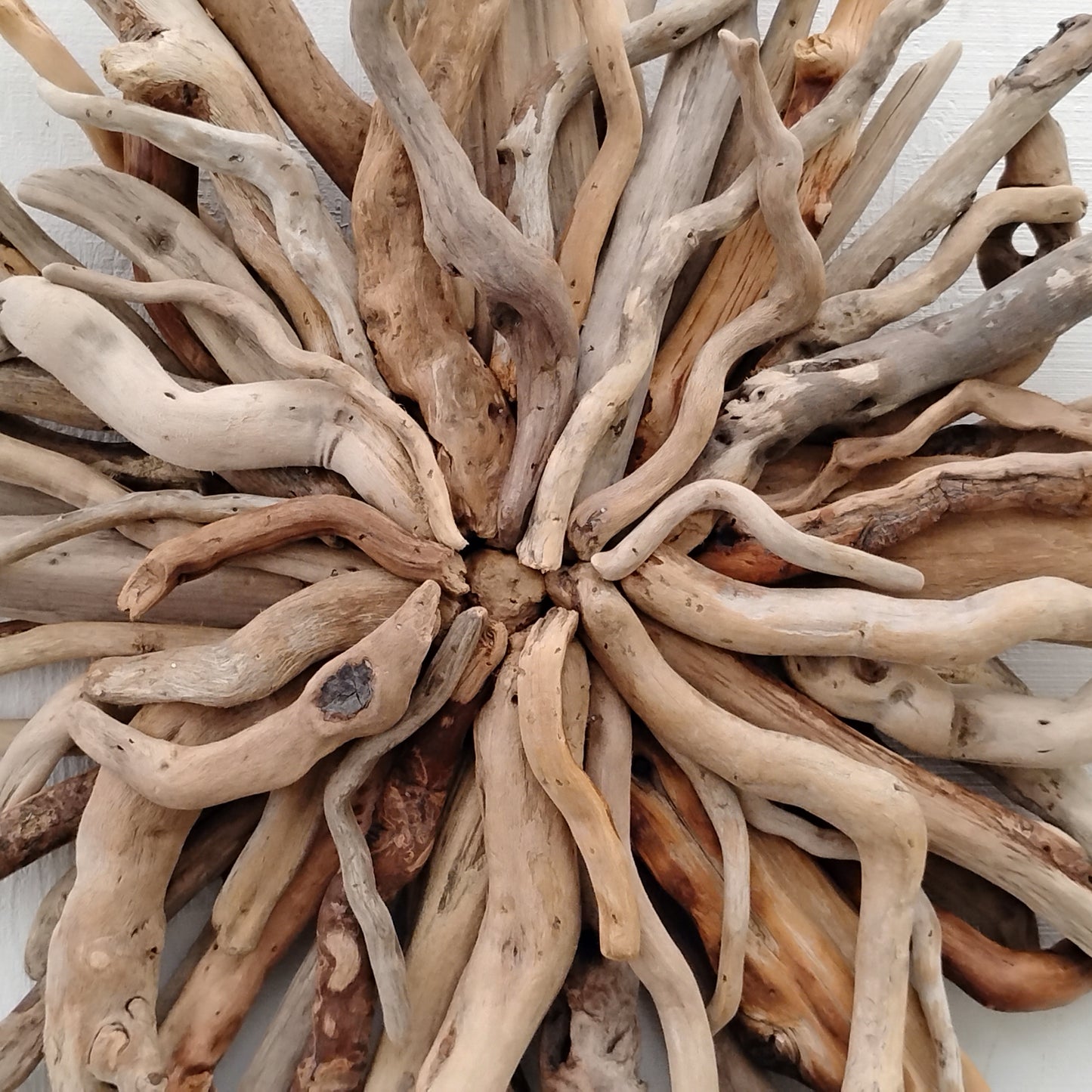 Driftwood Wall Art Round Sunburst Sculpture