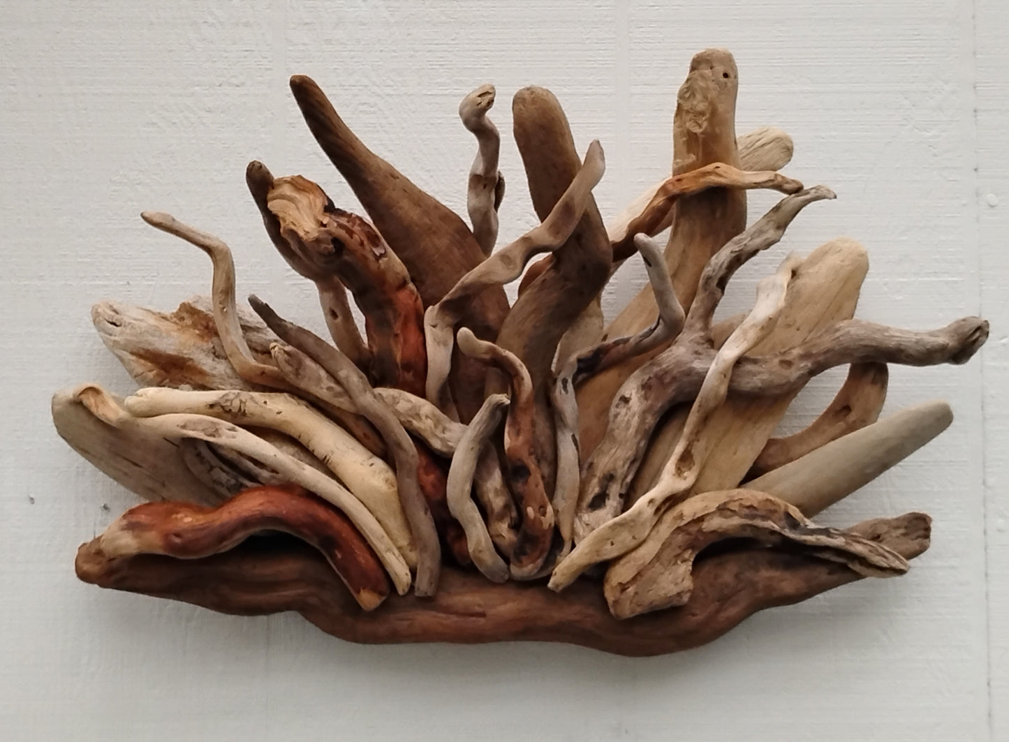 Rustic Fireplace Mantel Driftwood Art Abstract Wall Sculpture