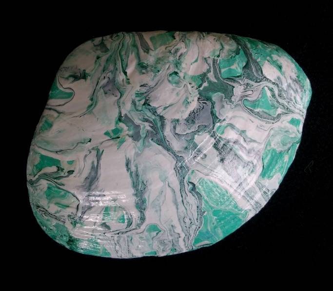 Large Green and White Shell