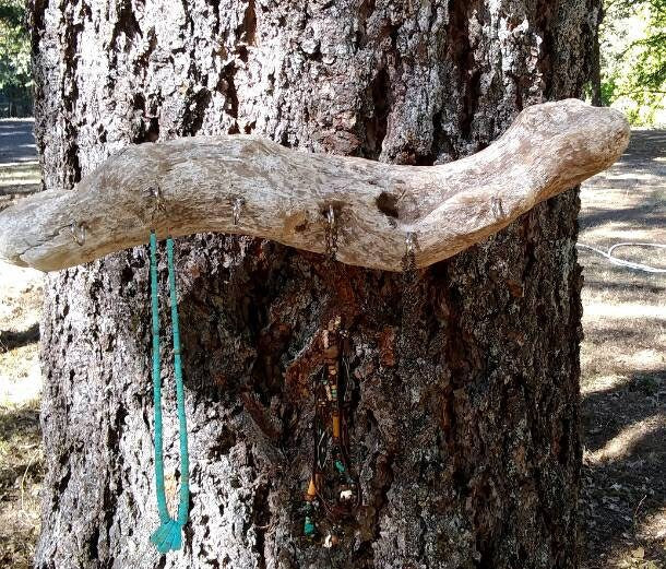 Boho Driftwood Necklace Display Handmade