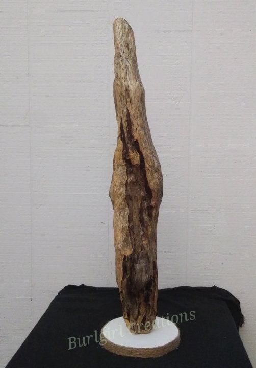 Tall Rustic Wood Sculpture