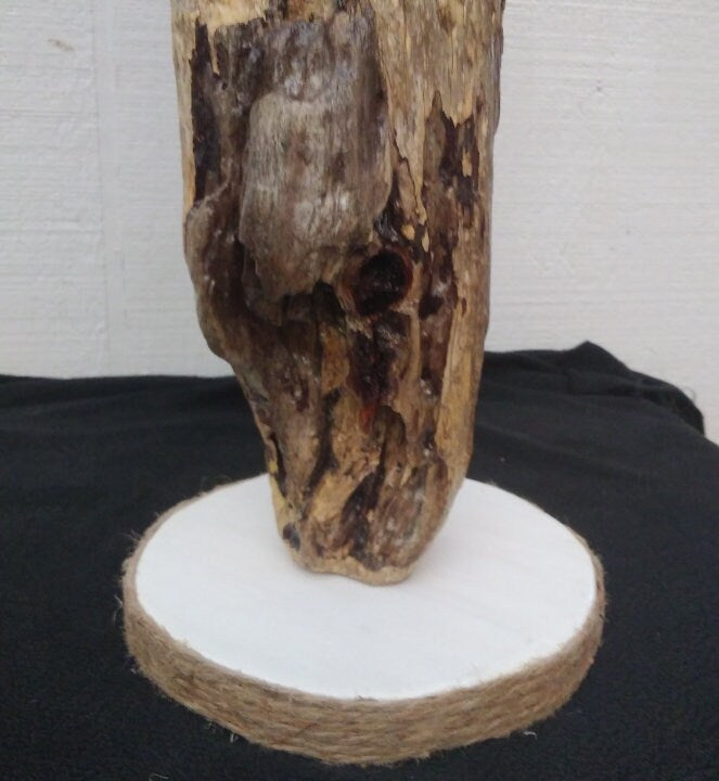 Tall Rustic Wood Sculpture