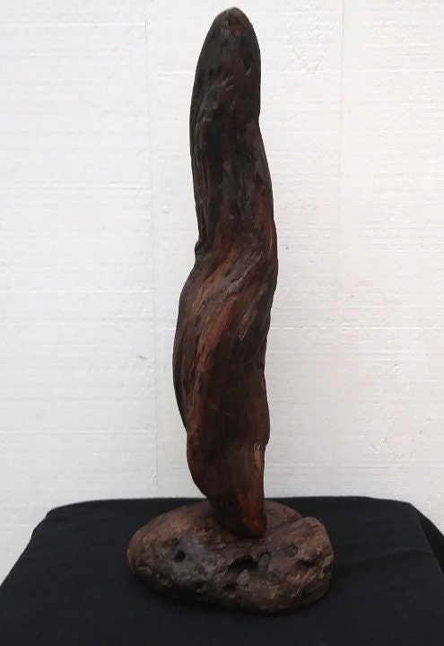 Dark Driftwood Rustic Sculpture